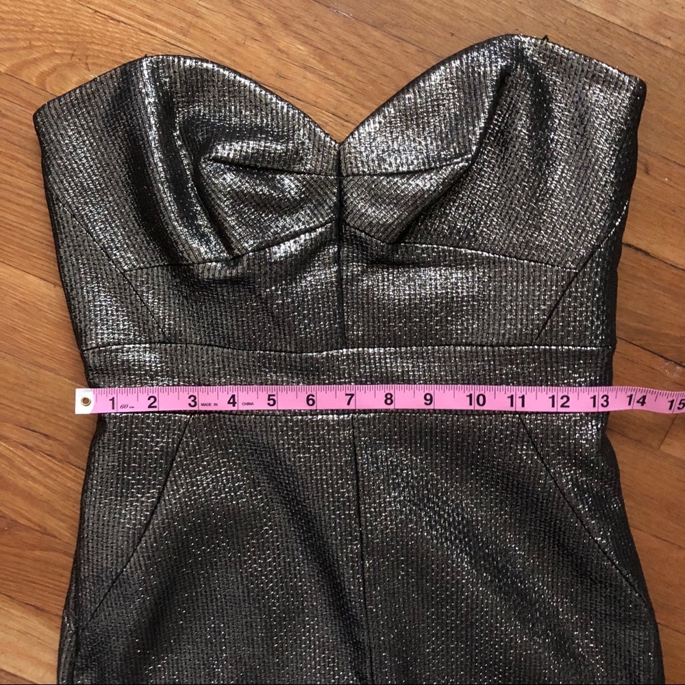 Trina Turk gold strapless dress 4 - Picture 6 of 7